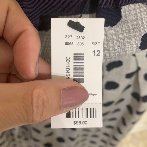 The Limited, sleeveless gray/navy dress, size 12. - Picture 7 of 7